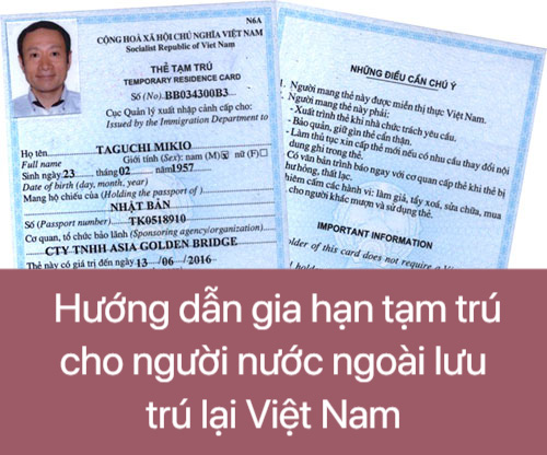 Giấy tờ cần chuẩn bị để xin cấp thẻ tạm trú cho người nước ngoài