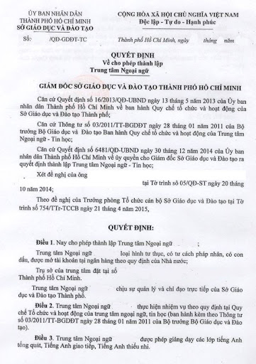 đăng ký trung tâm Ngoại ngữ - Tin học tại Đà Nẵng